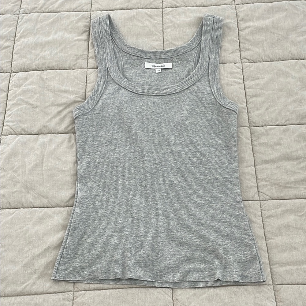 Madewell Gray Ribbed Tank Top